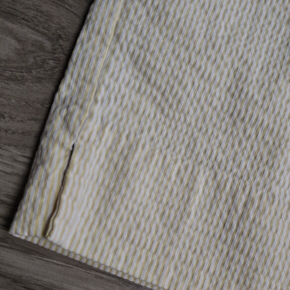 DALIA Yellow White Seersucker Capri Retro Pinup Sunny Fun Happy Bright Size 8 - Picture 10 of 12